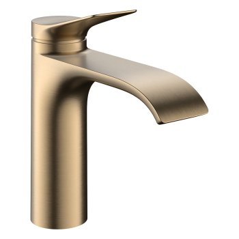 Смеситель для раковины Hansgrohe Vivenis 110 CoolStart, с донным клапаном pop-up, шлифованная бронза
